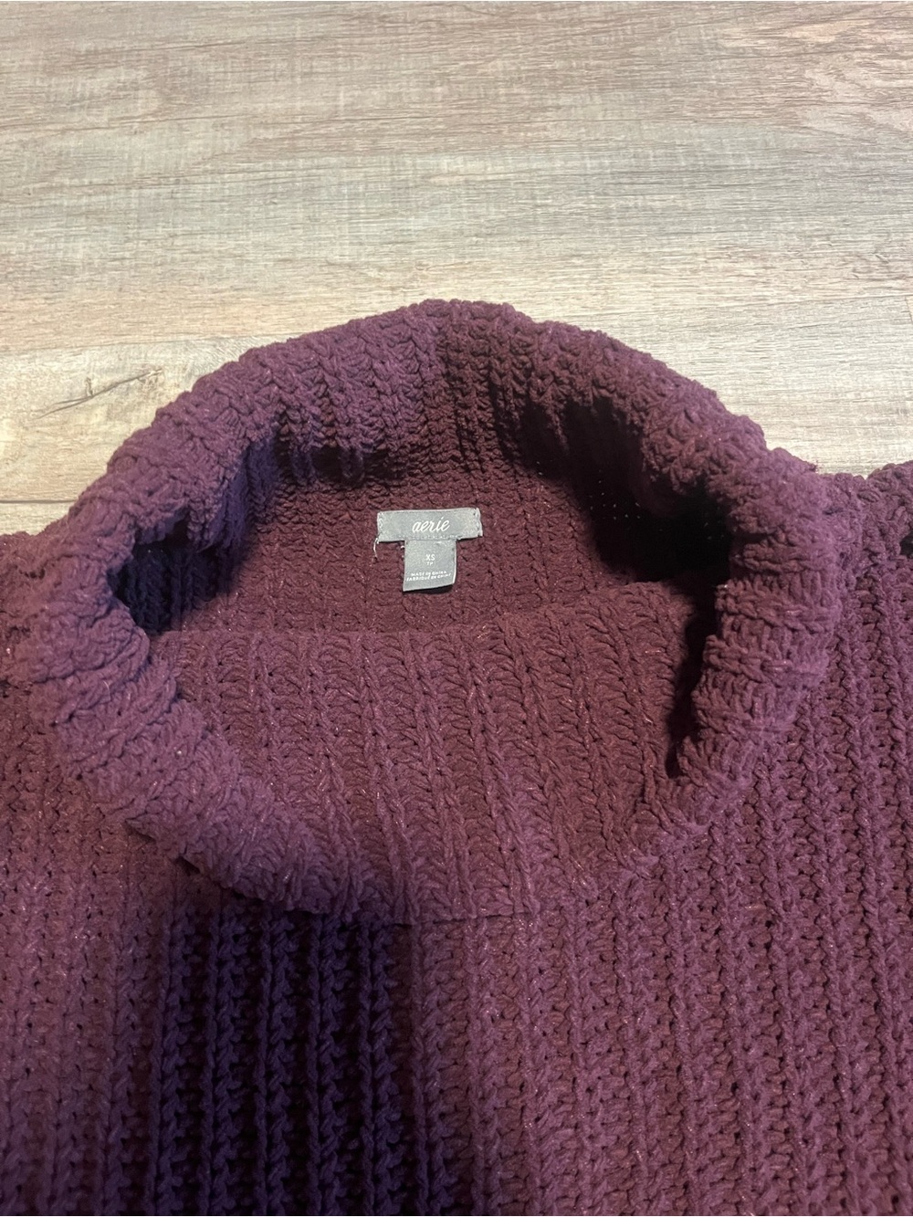 Aerie Purple Turtleneck Oversized Sweater Like New size XS - Picture 2 of 4